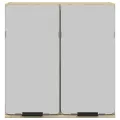 Armoire de salle de bain à miroir chêne sonoma bois ingénierie