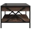Table basse avec LED Infinity chêne marron 50x50x38 cm
