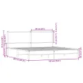 Cadre de lit en métal sans matelas chêne sonoma 180x200 cm