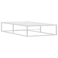 Cadre de lit sans matelas blanc 90x200 cm métal