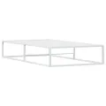 Cadre de lit sans matelas blanc 90x200 cm métal