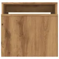 Table basse chêne artisanal 100x48x40 cm bois d'ingénierie