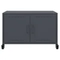 Meuble TV anthracite 68x39x43,5 cm acier