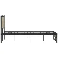 Cadre de lit en métal sans matelas chêne sonoma 150x200 cm