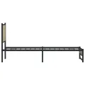 Cadre de lit en métal sans matelas chêne sonoma 100x200 cm