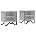 Tables de chevet 2 pcs sonoma gris 40x30x40cm bois d'ingénierie