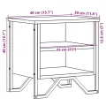 Tables de chevet 2 pcs sonoma gris 40x30x40cm bois d'ingénierie