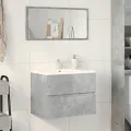 Armoire de salle de bain gris béton bois d'ingénierie