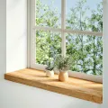Appuis de fenêtre 2 pcs marron clair bois de chêne massif