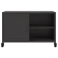 Meuble TV noir 68x39x43,5 cm acier