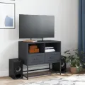 Meuble TV anthracite 68x39x60,5 cm acier