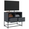Meuble TV anthracite 68x39x60,5 cm acier