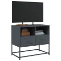 Meuble TV anthracite 68x39x60,5 cm acier