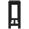 Table de bar noir 102x50x103,5 cm bois d'ingénierie