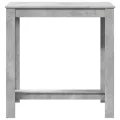 Table de bar gris béton 102x50x103,5 cm bois d'ingénierie