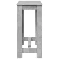 Table de bar gris béton 102x50x103,5 cm bois d'ingénierie