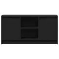 Meuble TV avec LED noir 100x34x50 cm bois d'ingénierie