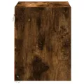 Tables de chevet murales avec lumières LED 2 pcs chêne fumé
