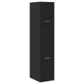 Armoire d'apothicaire noir 30x41x144,5 cm bois d'ingénierie