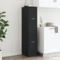 Armoire d'apothicaire noir 30x41x144,5 cm bois d'ingénierie