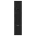 Armoire d'apothicaire noir 30x41x144,5 cm bois d'ingénierie