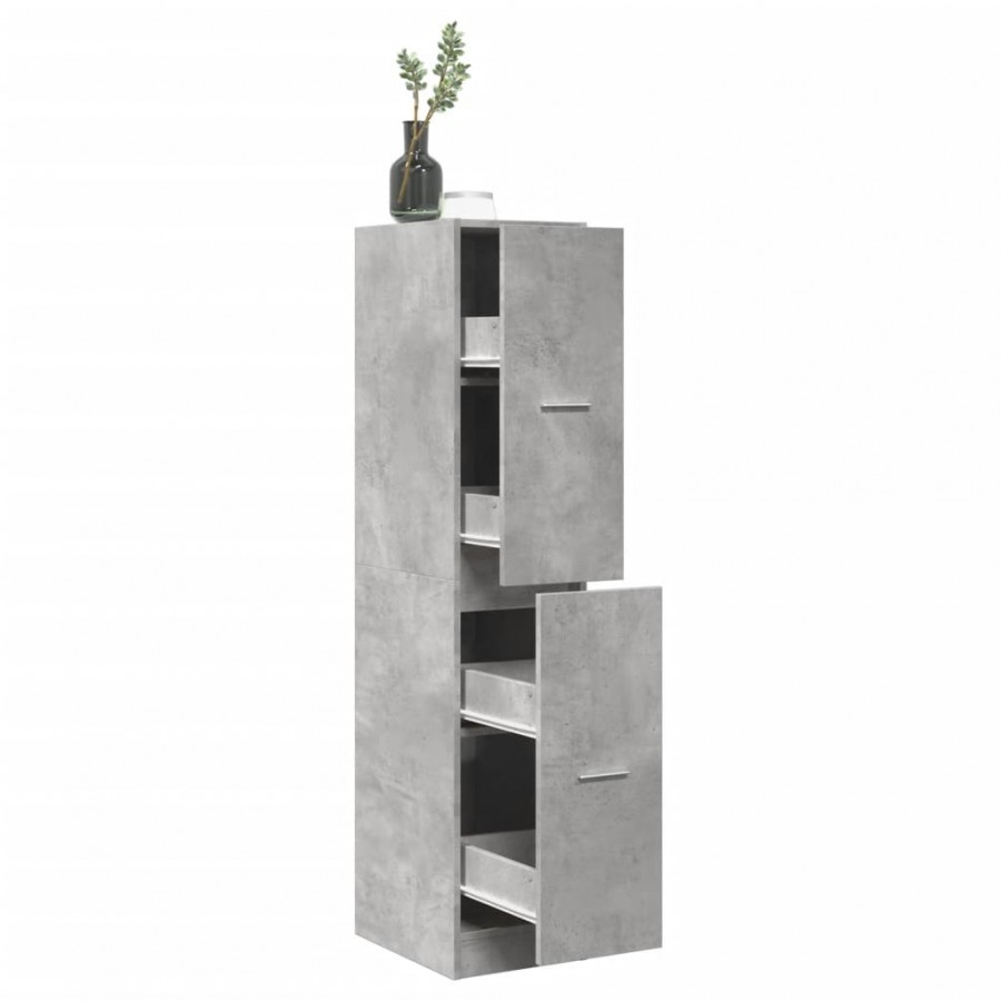 Armoire d'apothicaire gris béton 30x41x144,5 cm bois ingénierie