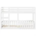 Lit superposé Blanc 90x190 cm Bois de pin massif