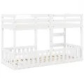 Lit superposé Blanc 90x190 cm Bois de pin massif