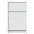 Armoire de chevet avec lumières LED blanc bois d'ingénierie