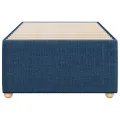 Cadre de lit sans matelas bleu 90x200 cm tissu