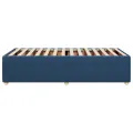 Cadre de lit sans matelas bleu 90x200 cm tissu