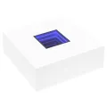 Table basse avec LED infini blanc 100x100x40 cm