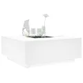 Table basse avec LED infini blanc 100x100x40 cm