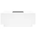 Table basse avec LED infini blanc 100x100x40 cm