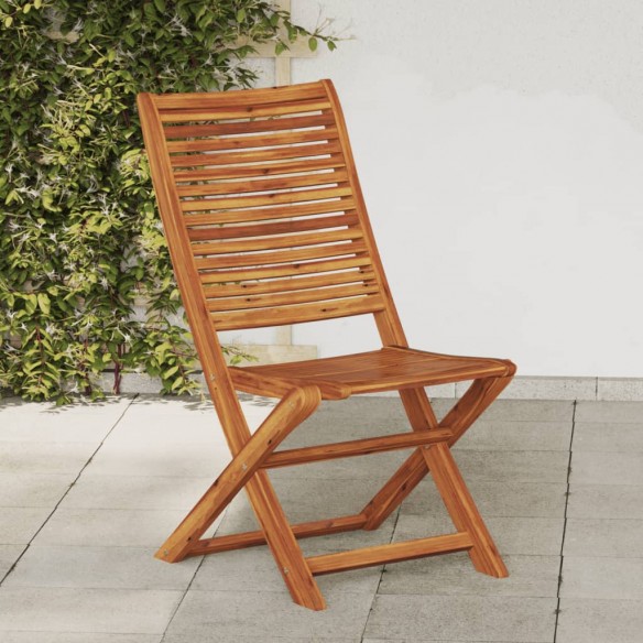 Chaises pliables de jardin lot de 4 gris bois d'acacia massif