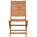 Chaises pliables de jardin lot de 4 gris bois d'acacia massif