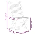 Chaises pliables de jardin lot de 4 gris bois d'acacia massif