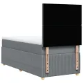 cadre de lit avec matelas gris clair 80x200 cm tissu