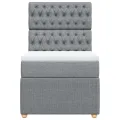 cadre de lit avec matelas Gris clair 90x200 cm Tissu