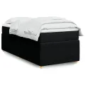 cadre de lit avec matelas Noir 100x200 cm Tissu