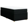 cadre de lit avec matelas Noir 100x200 cm Tissu