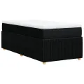 cadre de lit avec matelas Noir 100x200 cm Tissu