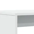 Ensemble table à manger et bancs 3pcs blanc bois d'ingénierie