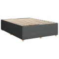 cadre de lit avec matelas Gris foncé 140x200cm Tissu
