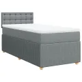 cadre de lit avec matelas gris clair 80x200 cm tissu