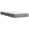 cadre de lit avec matelas gris clair 80x200 cm tissu
