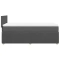 cadre de lit avec matelas Gris foncé 80x200 cm Tissu