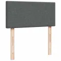 cadre de lit avec matelas Gris foncé 80x200 cm Tissu