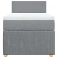 cadre de lit avec matelas gris clair 80x200 cm tissu
