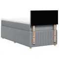 cadre de lit avec matelas gris clair 80x200 cm tissu